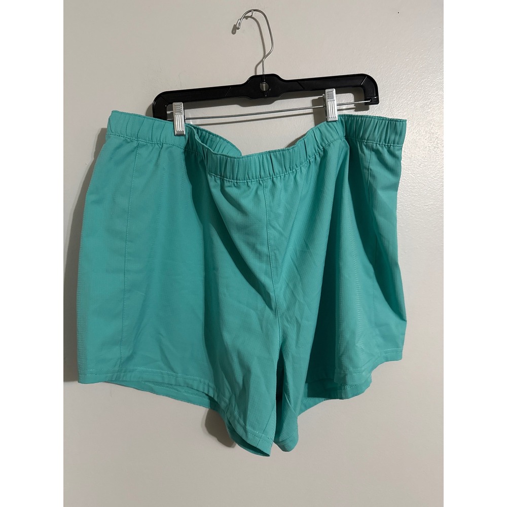 Columbia PFG Mens Teal Performance Fishing Gear 2X Elastic Waist Zip Pocket